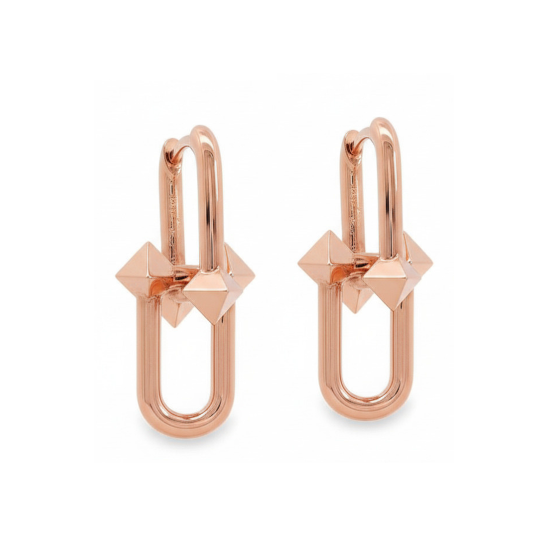 14kt Rose Gold Custom-Made Link Earrings (6.7g)
