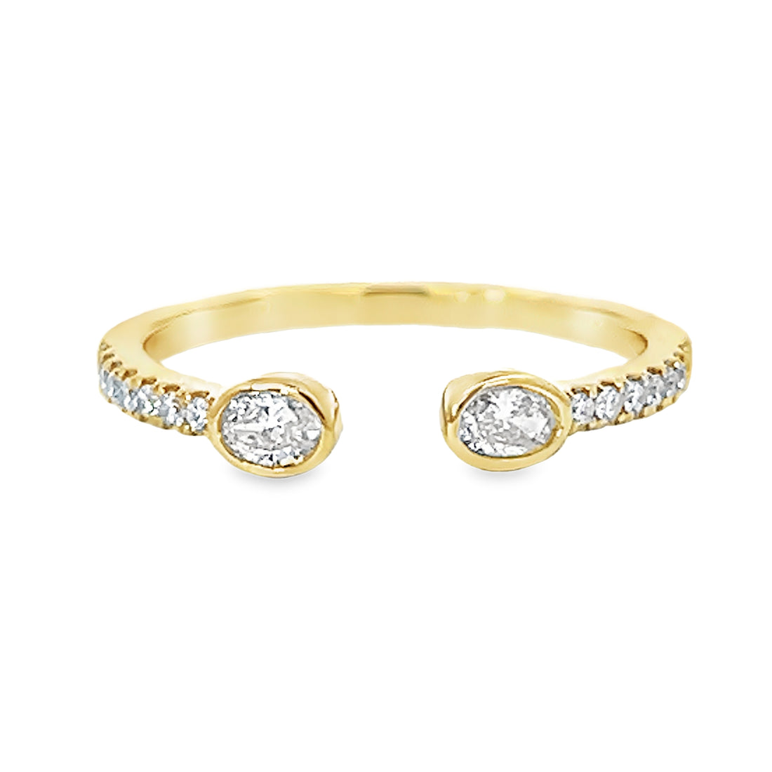 18kt Yellow Gold Natural Diamond Free Form Ring (0.27ct)