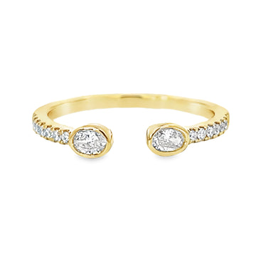 18kt Yellow Gold Natural Diamond Free Form Ring (0.27ct)