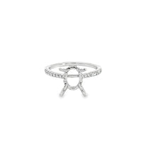 18K White Gold Natural Round Diamond Semi-Mount Ring (.23ct)