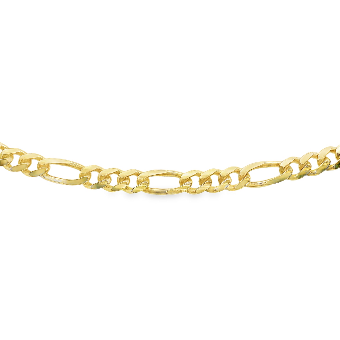 14kt Yellow Gold 7" 3.7mm Figaro Bracelet (4.6g)