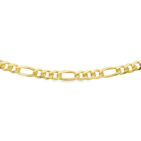 14kt Yellow Gold 7" 3.7mm Figaro Bracelet (4.6g)