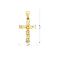 18kt Yellow Gold Italian Made Crucifix Charm (3.43g)