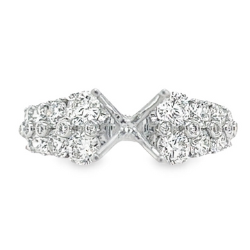 18K White Gold Round Diamond Semi-Mount Ring (1.18ct)