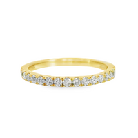 18kt Yellow Gold Natural Round Diamond Wedding Ring (.36ct)