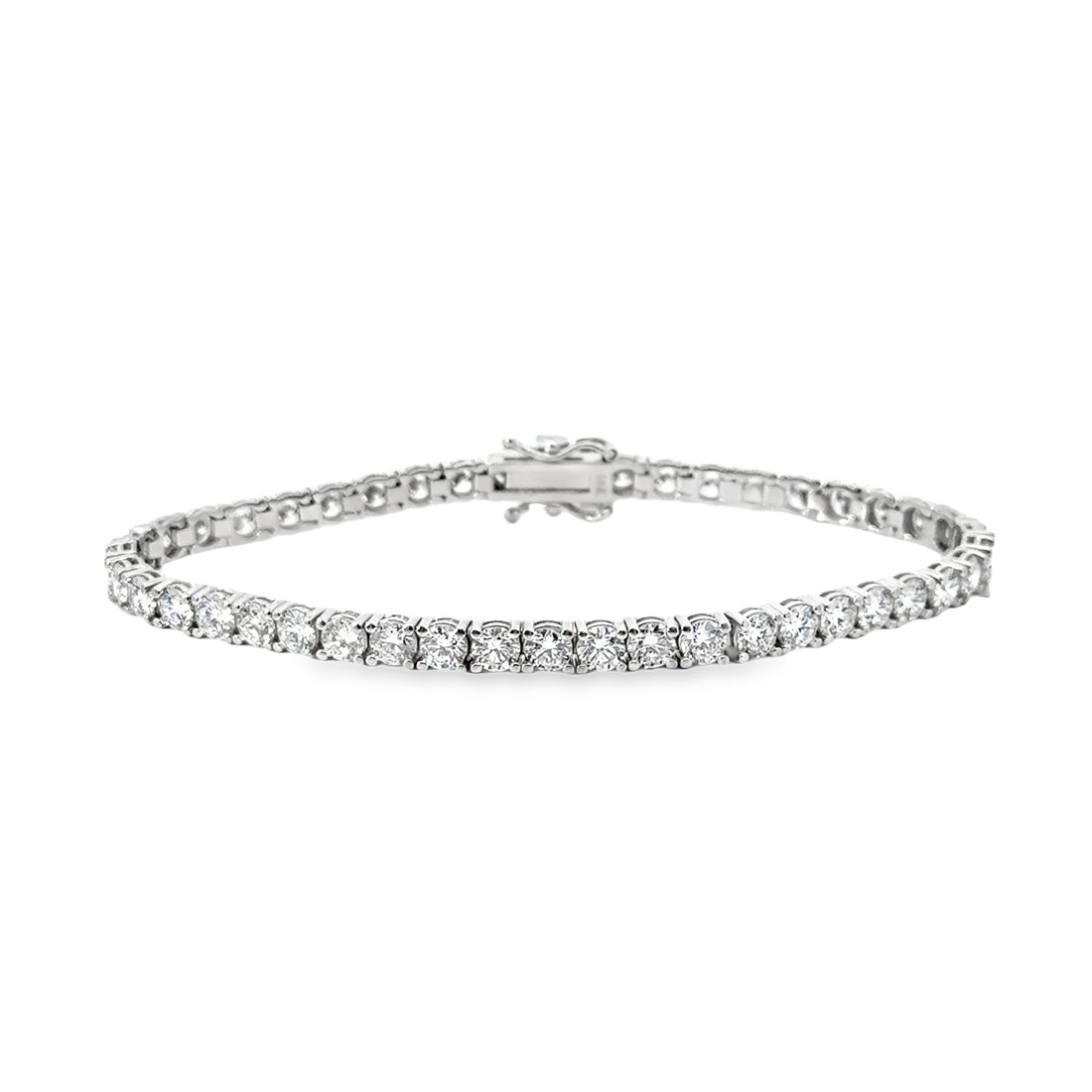 14K White Gold Lab-Grown Diamond Tennis Bracelet (8.14ct)