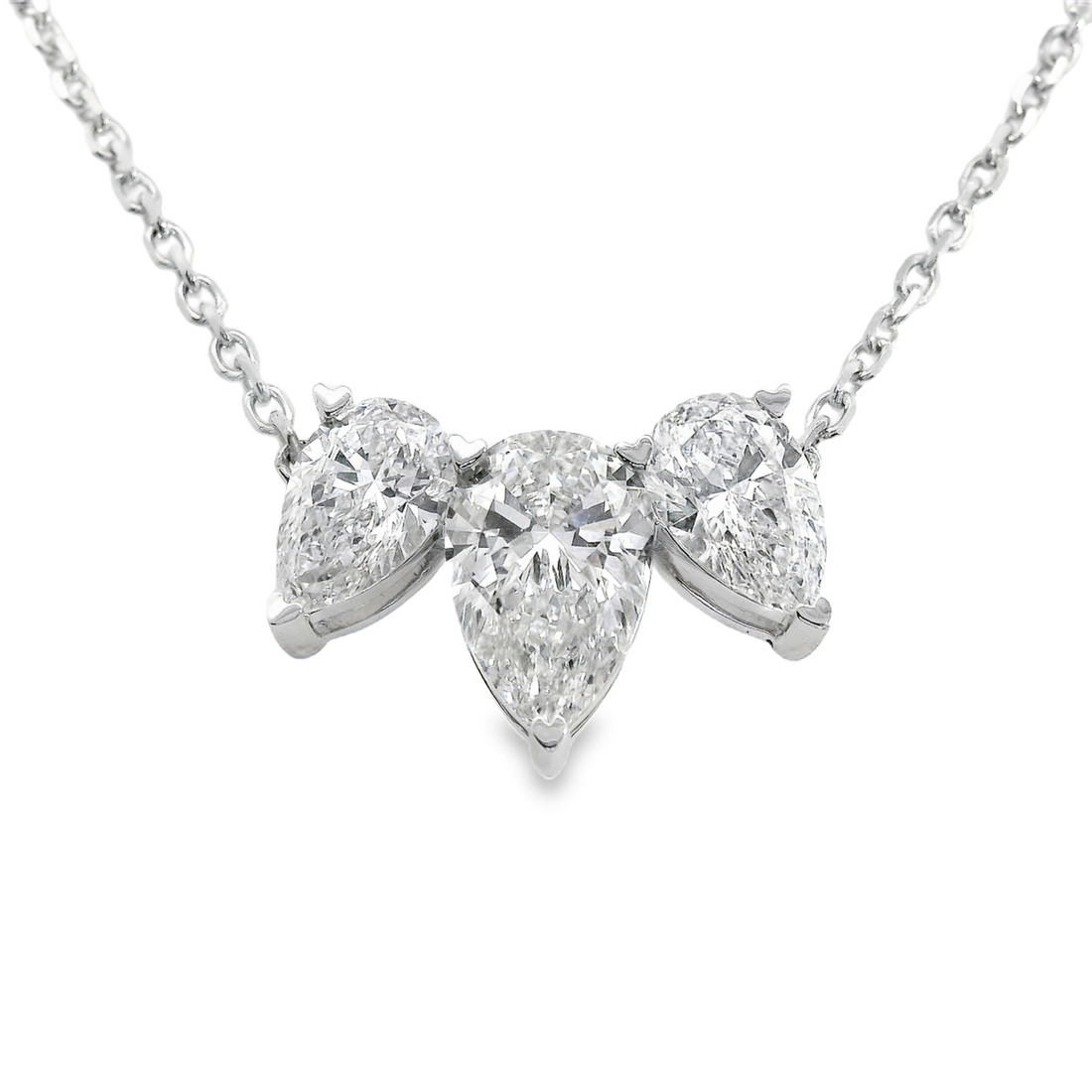 14kt White Gold 3-Stone Lab-Grown Diamond Pendant (4.54ct)