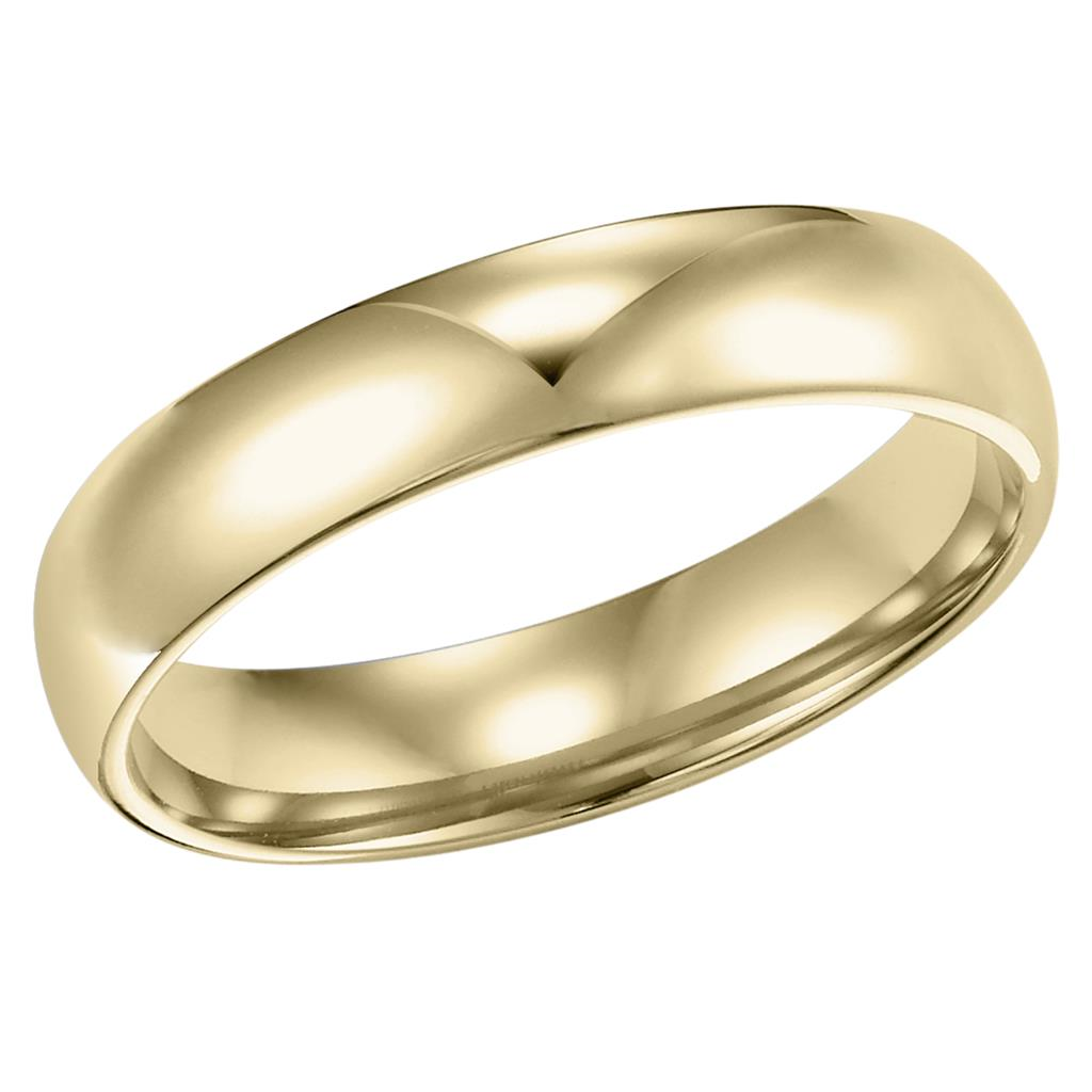 Goldman 14kt Yellow Gold 4.0mm Half Round Wedding Band
