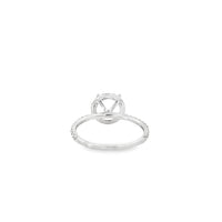 14kt White Gold Halo Natural Diamonds Semi-Mount Ring (0.44ct)