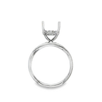 18kt White Gold Natural Round Diamond Semi-Mount Ring (.11ct)