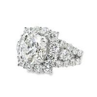 18kt White Gold Round Diamond Engagement Ring (5.27ct)