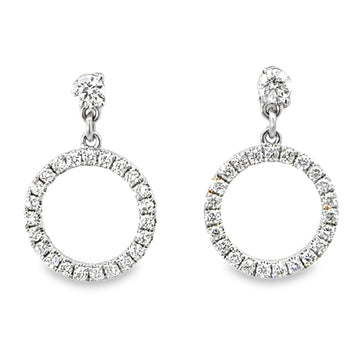 18kt White Gold Natural Diamonds Drop Earrings (0.67ct)