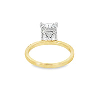 18kt Tu-Tone Gold Lab-Grown Radiant Diamond Engagement Ring (4.35ct)