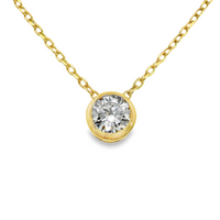 14kt Yellow Gold Lab-Grown Round Diamond Pendant (.69ct)