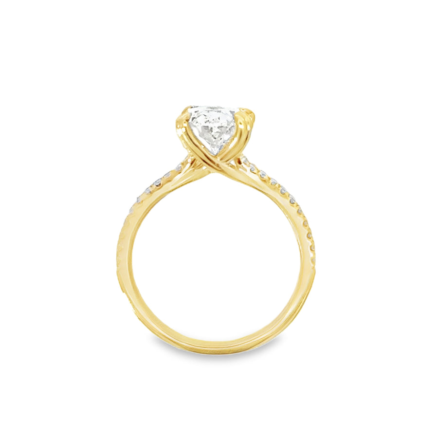 18kt Yellow Gold Round Diamond Engagement Ring (2.59ct)