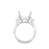 18kt White Gold 3 Stone Natural Diamonds Semi-Mount Ring (0.45ct)