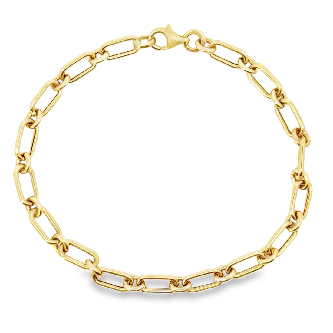 14kt Yellow Gold 7.5" 5mm Oval Link Bracelet (3.71g)