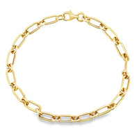 14kt Yellow Gold 7.5" 5mm Oval Link Bracelet (3.71g)