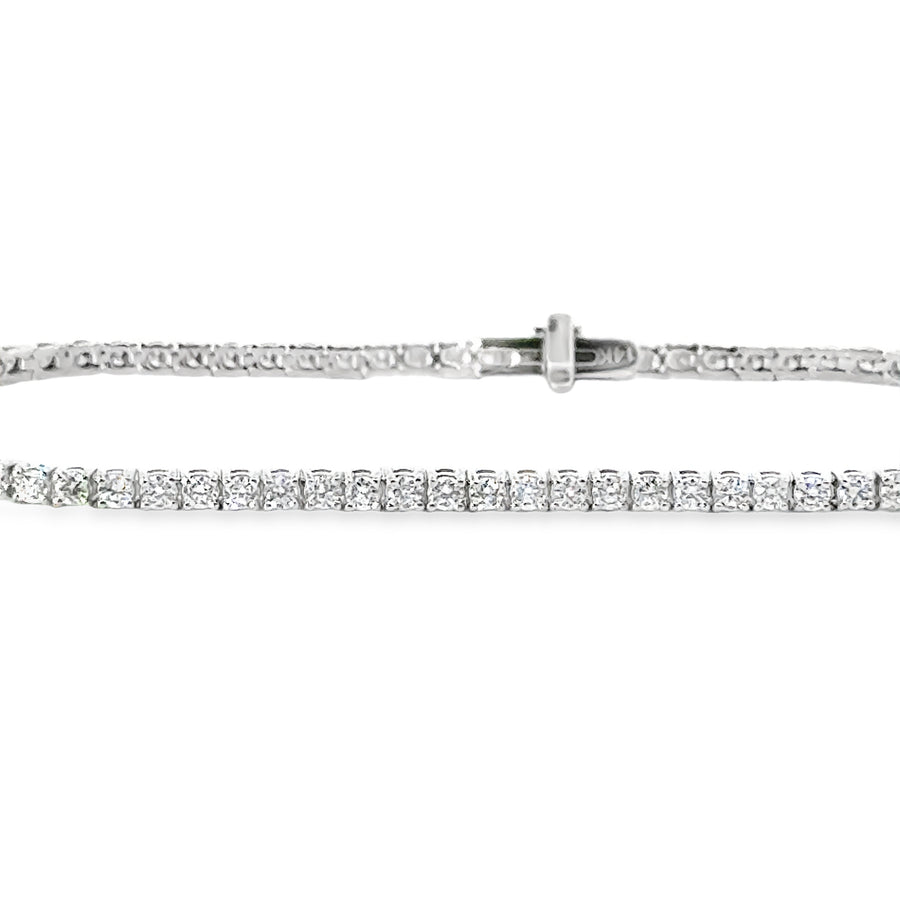 14K White Gold 7" Lab-Grown Diamond Tennis Bracelet (2.02ct)