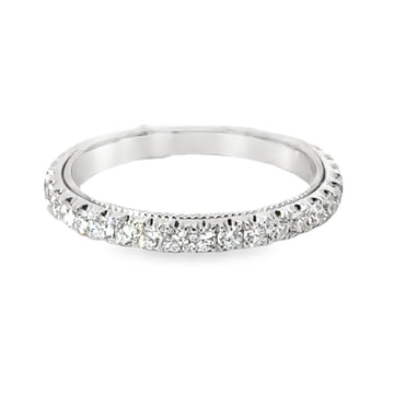 18kt White Gold Diamond Prong Set Wedding Ring (0.52ct)