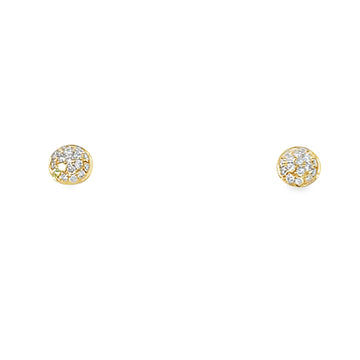 18kt Yellow Gold Natural Diamonds Button Earrings (0.15ct)