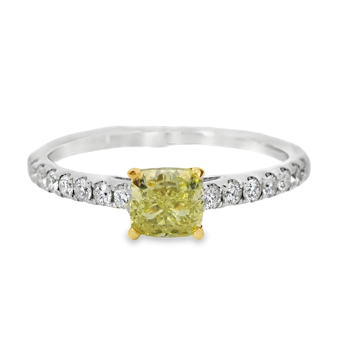 14kt White Gold Natural Round Diamond Engagement Ring (0.78ct)
