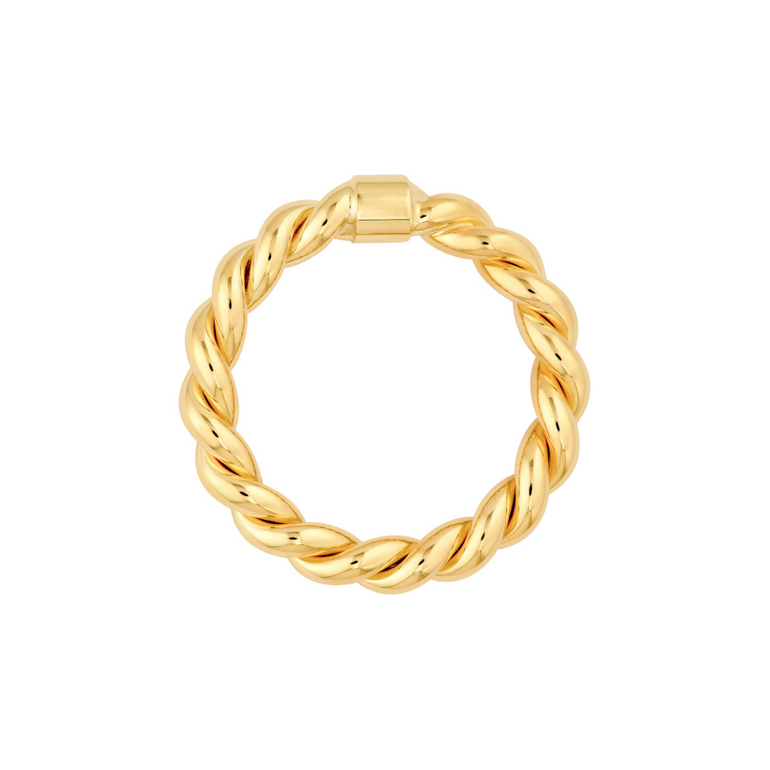 14kt Yellow Gold Twisted Tube Ring (1.7g)