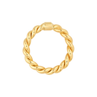 14kt Yellow Gold Twisted Tube Ring (1.7g)