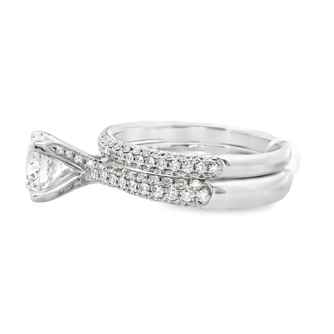 18kt White Gold Lab-Grown Round Diamond Engagement Ring (1.73ct)
