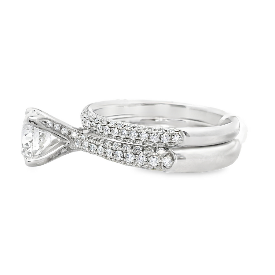 18kt White Gold Lab-Grown Round Diamond Engagement Ring (1.73ct)