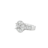 18kt White Gold Halo Natural Diamonds Semi-Mount Ring (1.95ct)