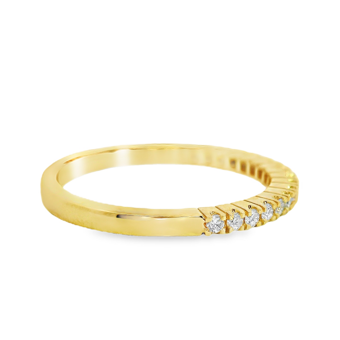 18kt Yellow Gold Natural Full Cut Diamond Wedding Ring (.19ct)