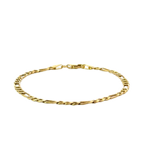 14K Yellow Gold 7" 3.18mm Figaro Style Bracelet (2.93g)