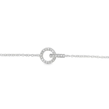 18kt White Gold Natural Diamond Interlocking Bracelet (0.33ct)