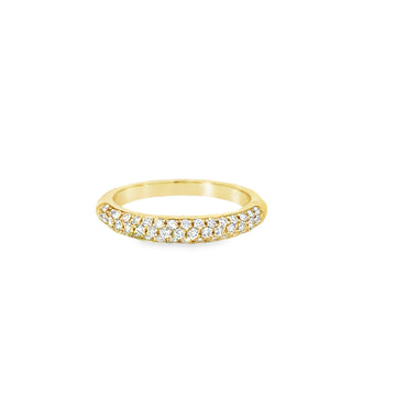 18kt Yellow Gold Diamond Pave Wedding Ring (0.4ct)