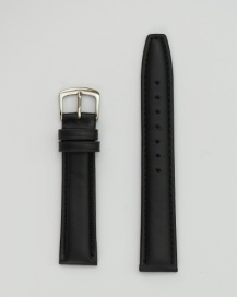 Hadley Roma Oil-Tan Black Leather Watch Strap 20R
