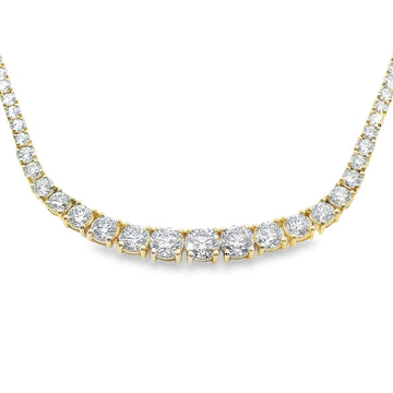 14kt Yellow Gold Lab-Grown Diamond Tennis Collar Necklace (9.64ct)