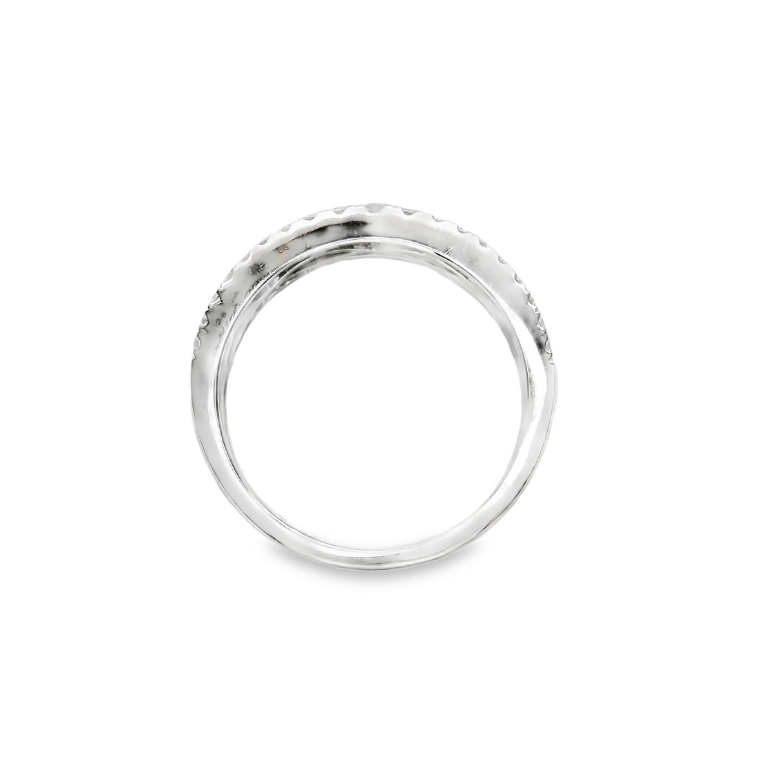 18kt White Gold Natural Round Diamond Wedding Ring (.41ct)