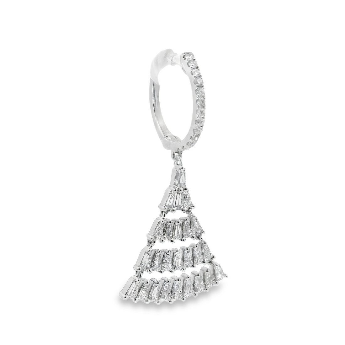 18kt White Gold Natural Diamonds Drop Earrings (1.66ct)