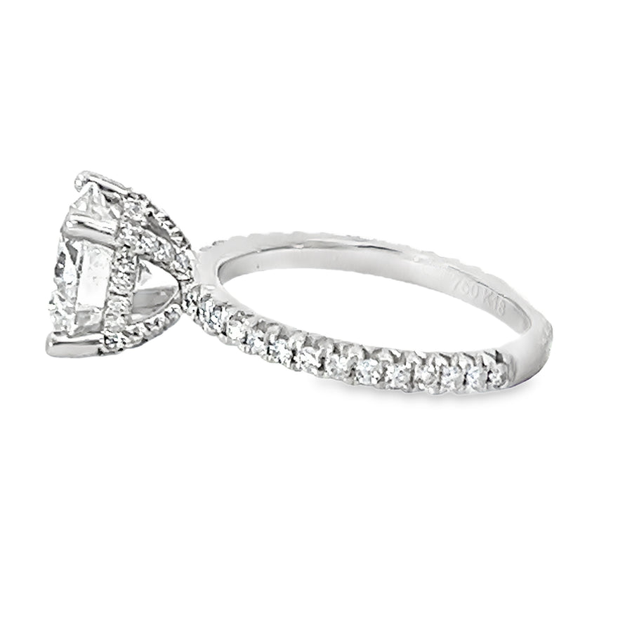 18K White Gold Lab-Grown Round Diamond Engagement Ring (2.01ct)