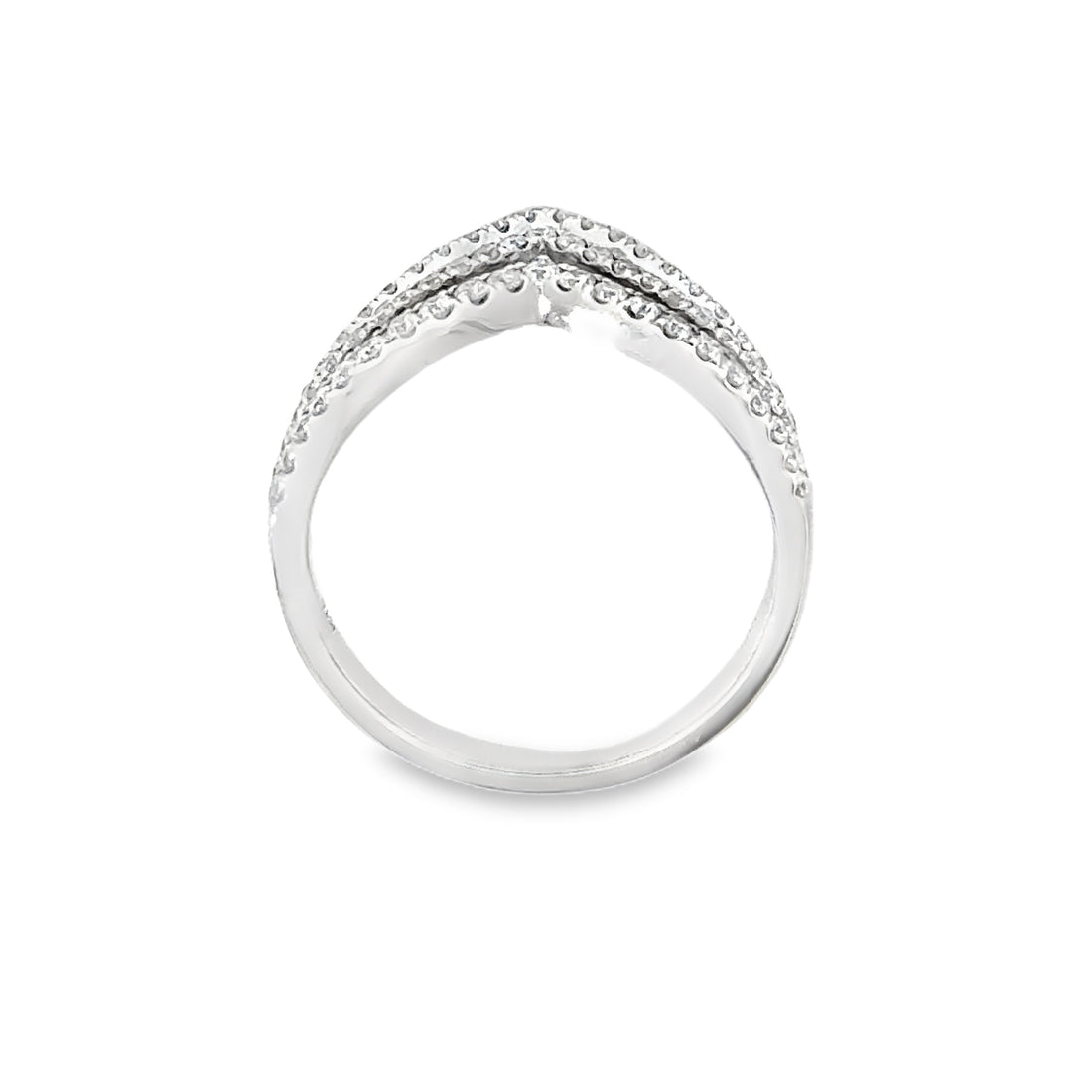 18kt White Gold Natural Diamond Free Form Ring (0.94ct)