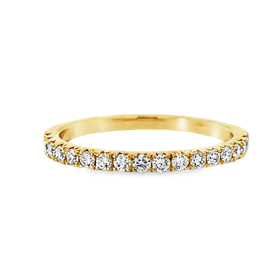 18kt Yellow Gold Diamond Prong Set Ring (0.37ct)