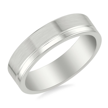 Goldman 14kt White Gold 6mm Ring