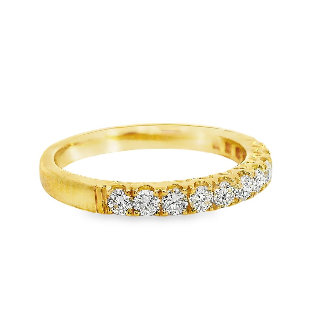 18kt Yellow Gold Natural Round Diamond Wedding Ring (.54ct)