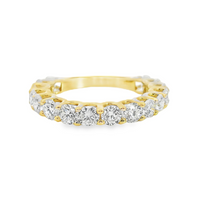 14kt Yellow Gold Lab-Grown Round Diamond Shared Prong Wedding Ring (2.40ct)