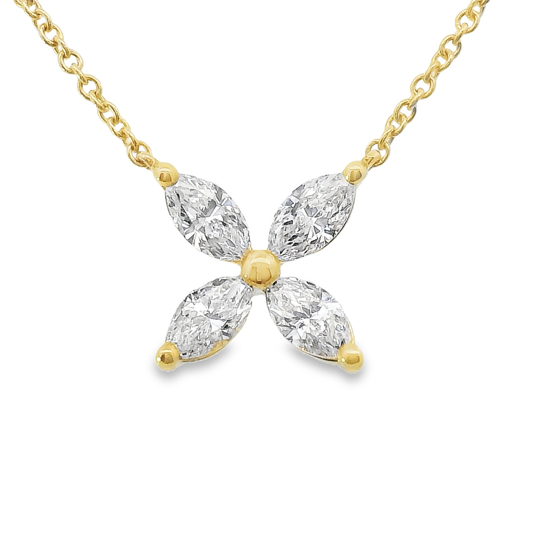 18kt Yellow Gold Natural Diamond Free Form Pendant (0.44ct)