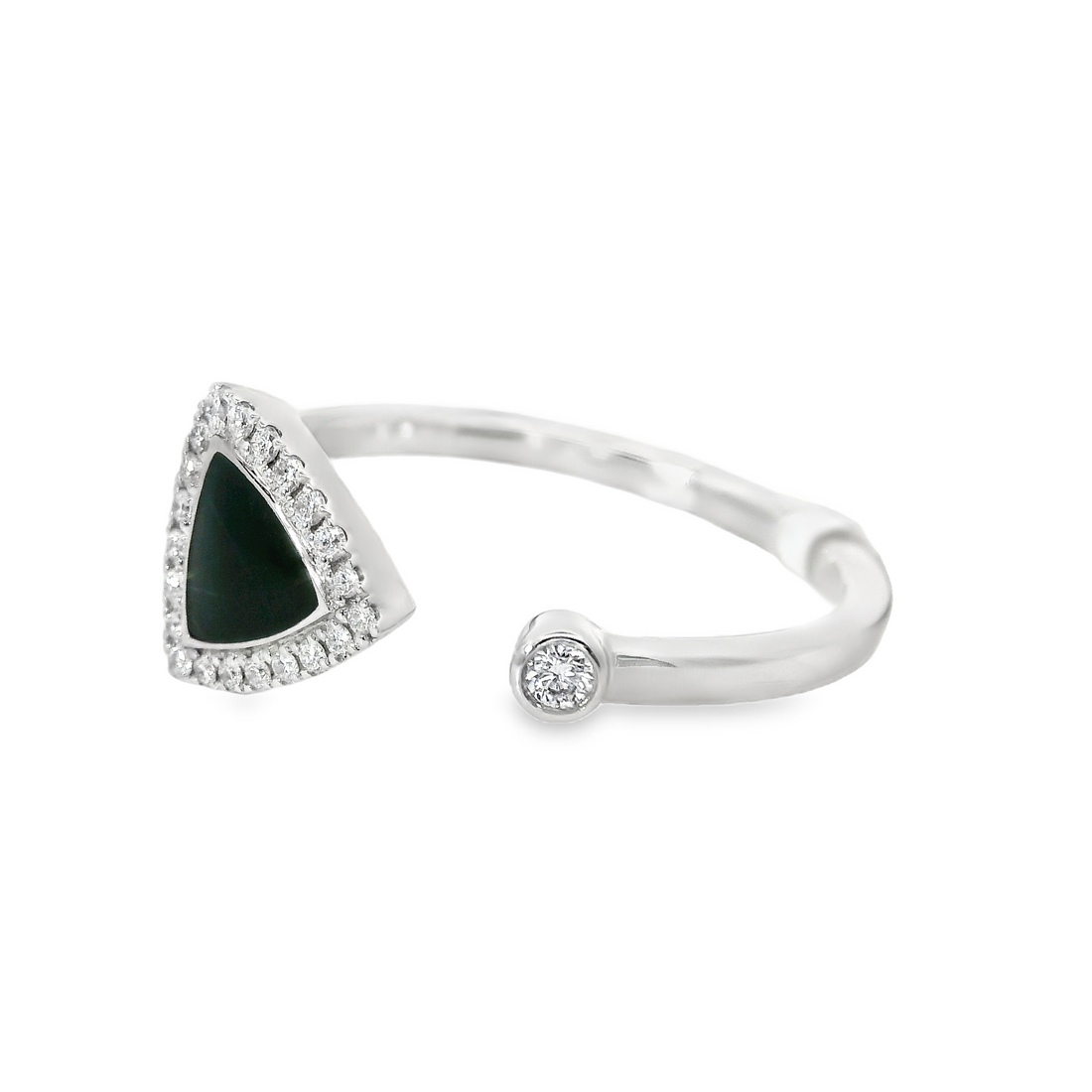 18kt White Gold Round Natural Diamonds and Ring (0.09ct)