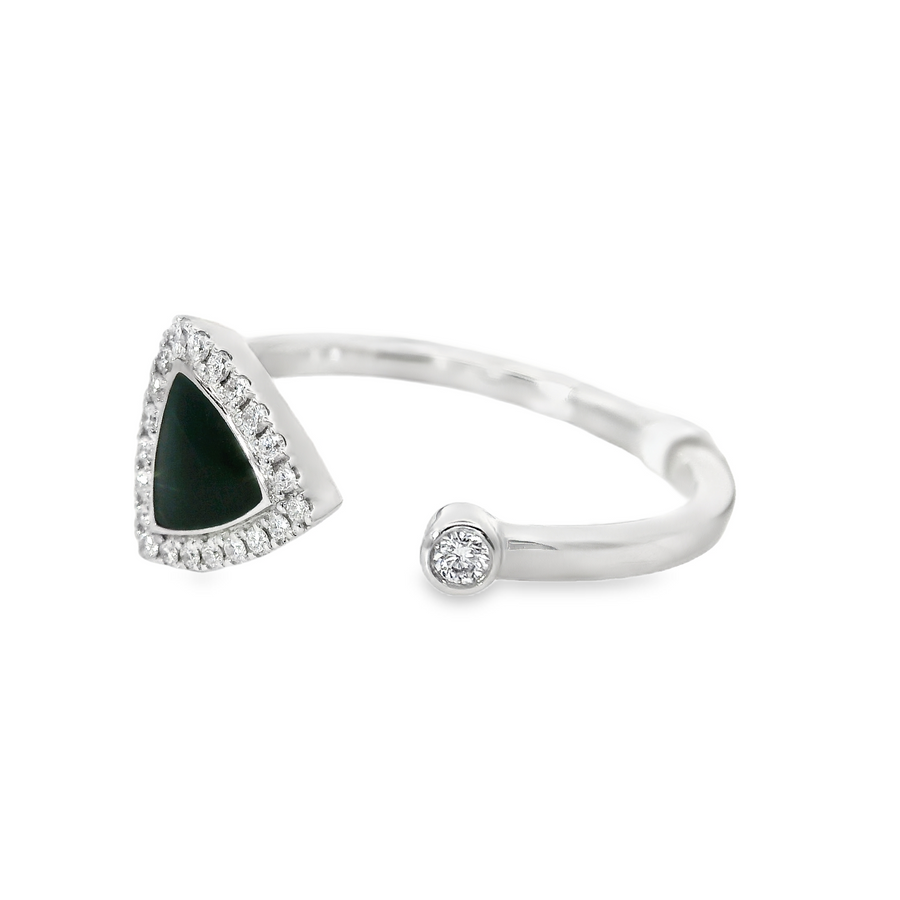 18kt White Gold Round Natural Diamonds and Ring (0.09ct)