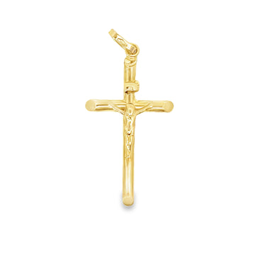 18K Yellow Gold Italian Made Crucifix Pendant (2.54g)