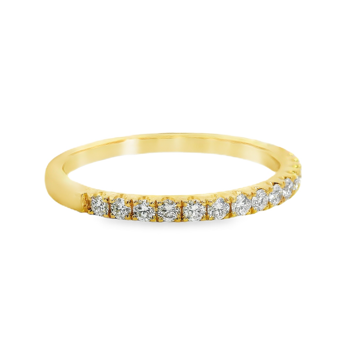 18kt Yellow Gold Natural Round Diamond Wedding Ring (.32ct)
